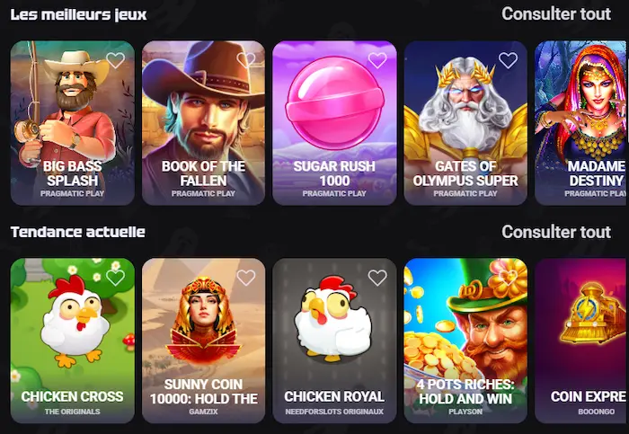 Need for Slots Casino games
