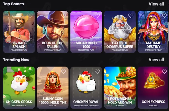 Need for Slots Casino games